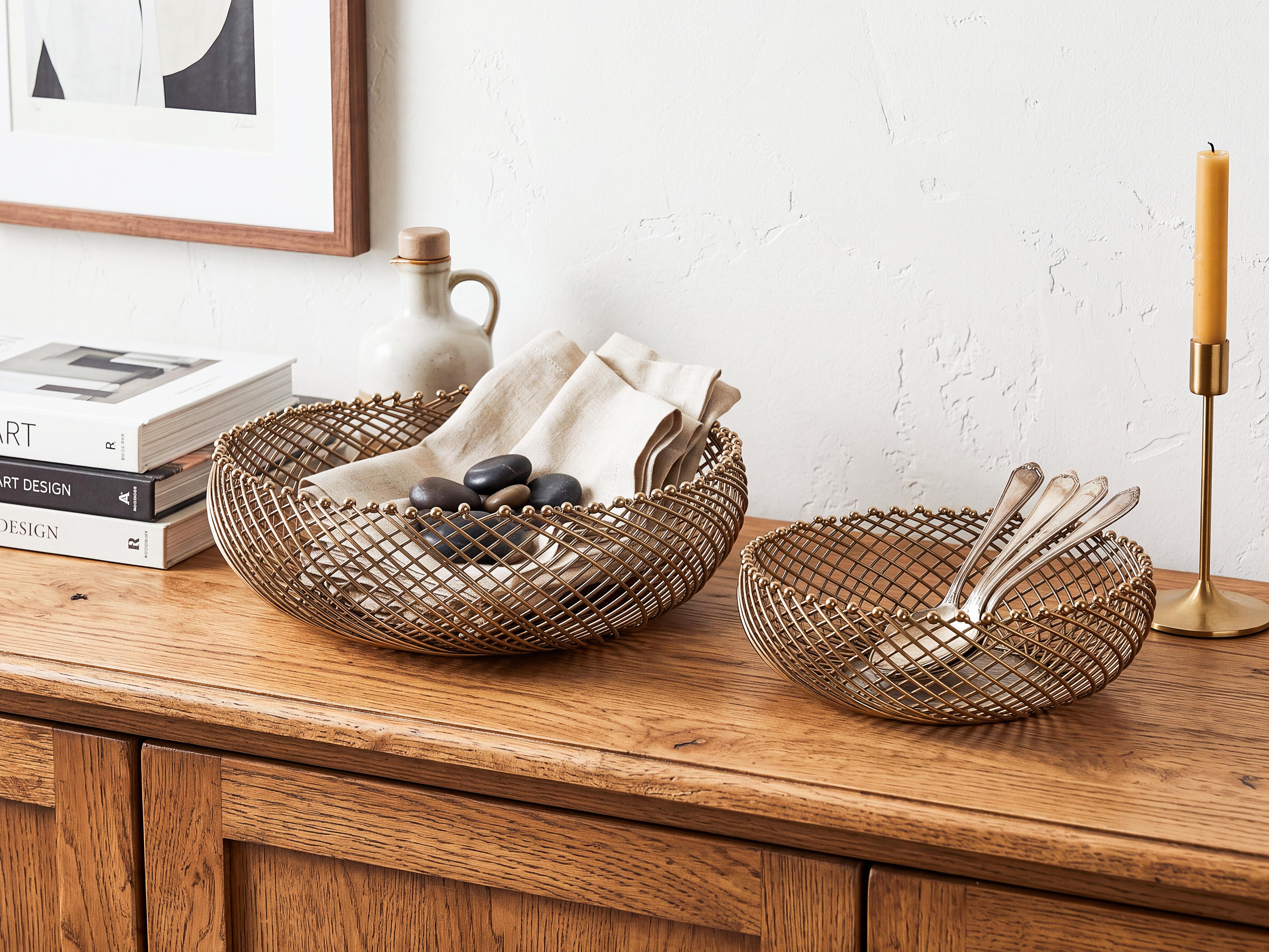 Set of 2 Bowls BALIUNG Metal Gold