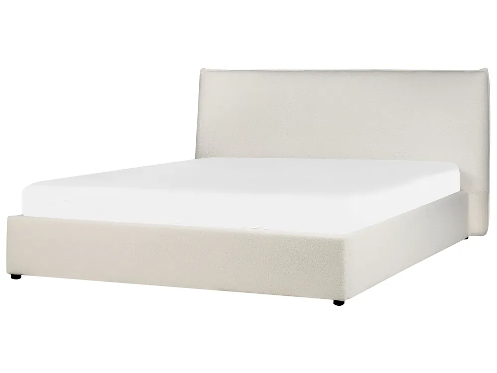 Säng med förvaring LAVAUR Bouclé Off-White 180 x 200 cm_913372