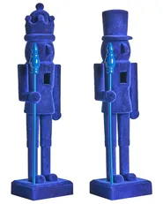 Set med 2 figuriner FLATEY 40 cm Nötknäckare Blå_1009138