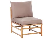 Trädgårdssoffgrupp med bord 6-sits CERRETO Bambu Taupe_908950