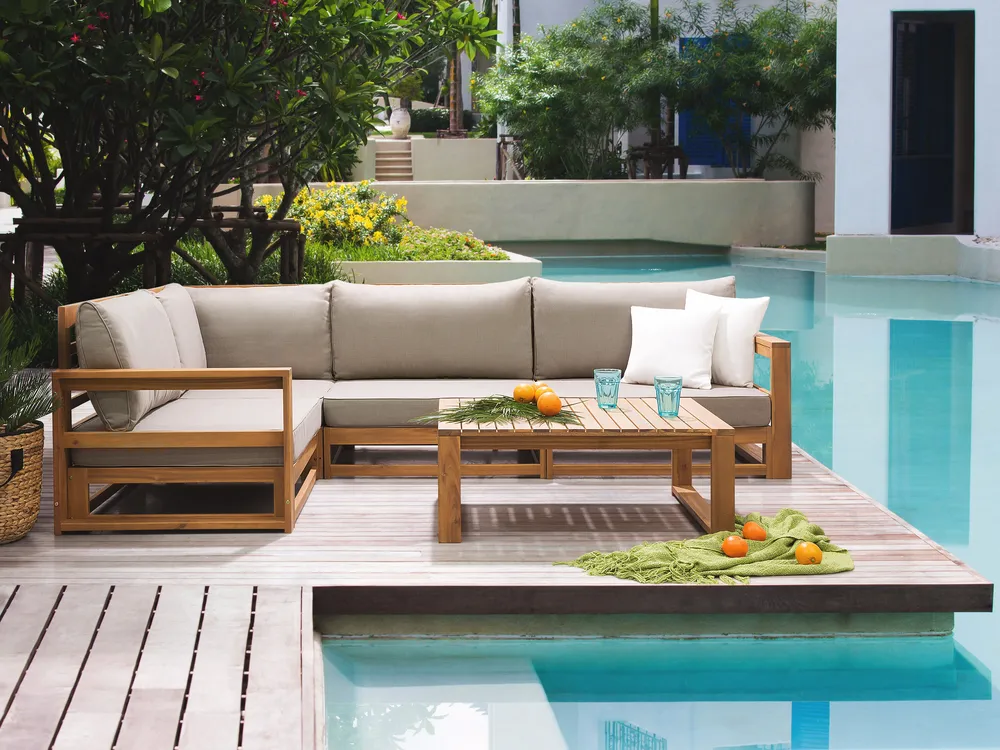 Outdoor Cushion Cover Set TIMOR Taupe
