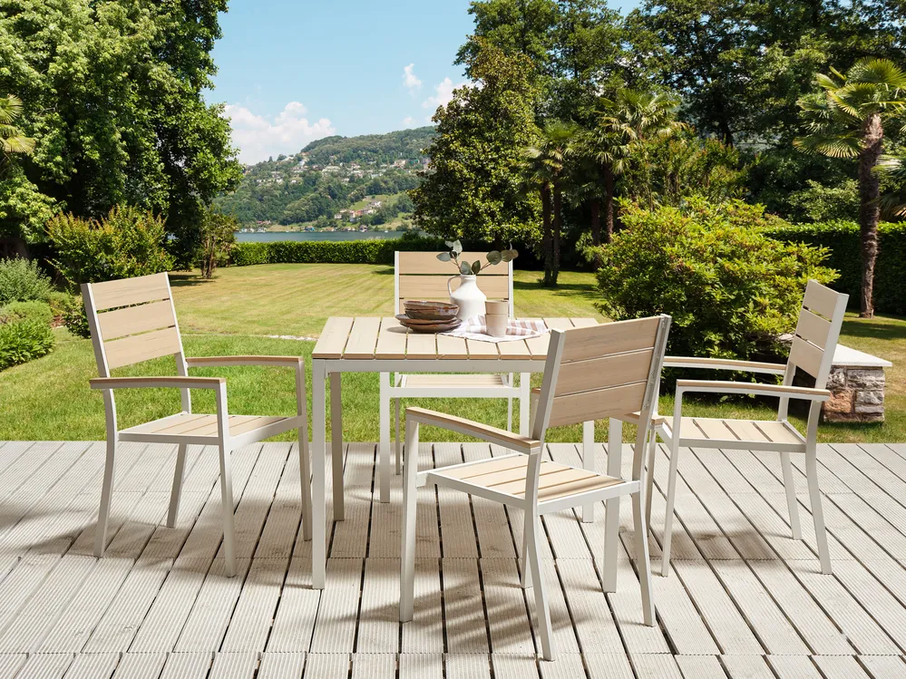 Garden Dining Table PRATO 95 cm 95 cm Beige