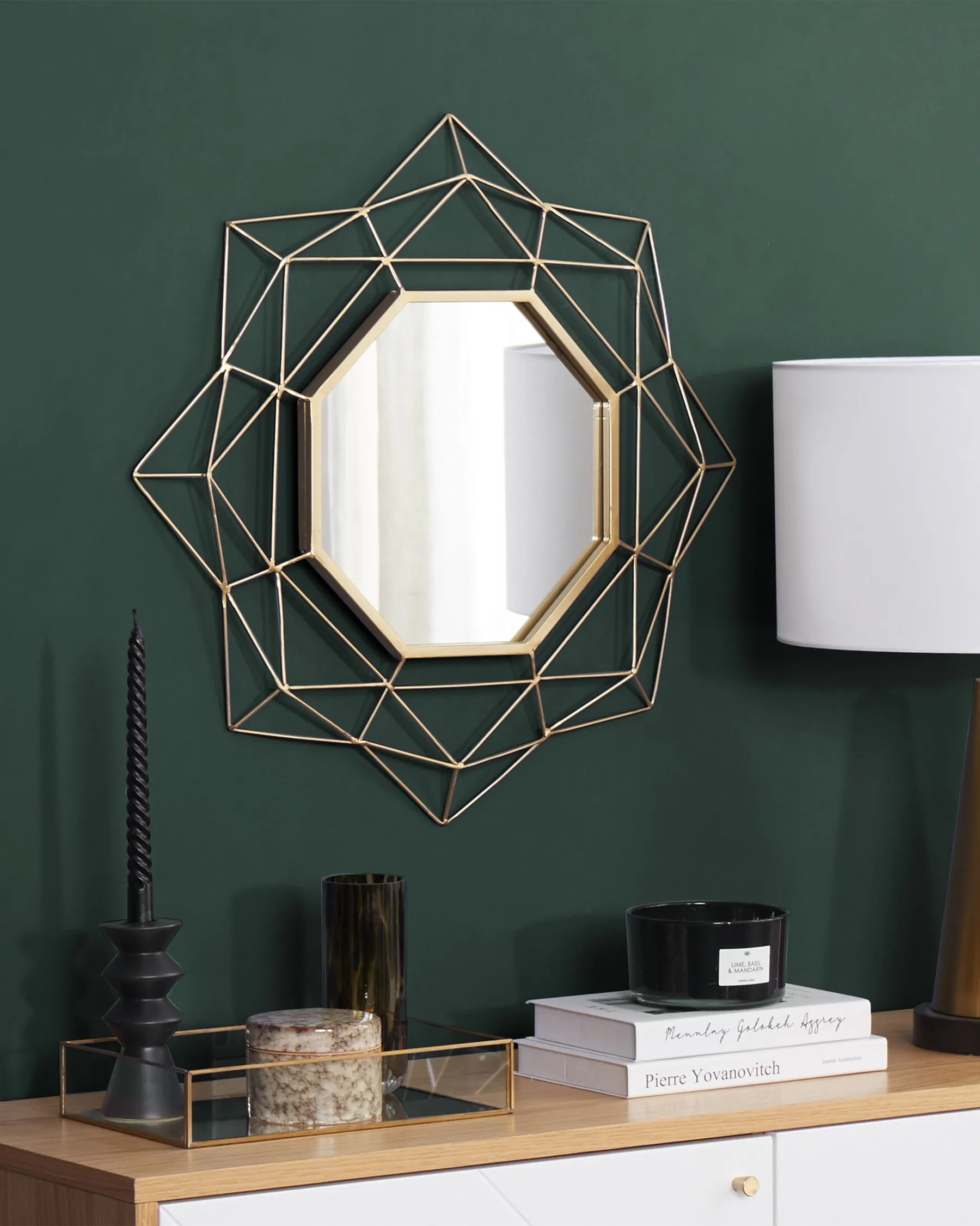 Wall Mirror HILLION 60 cm 60 cm Metal Gold_904168