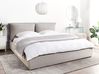 Ottoman Bed BAJONNA Fabric Light Grey 180 x 200 cm (EU Super King)