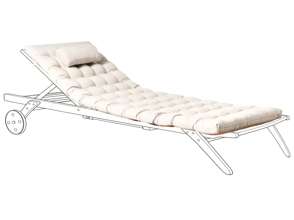 Aurinkotuolin pehmuste CESANA PREMIUM 192 x 56 cm Vaaleanbeige_992672