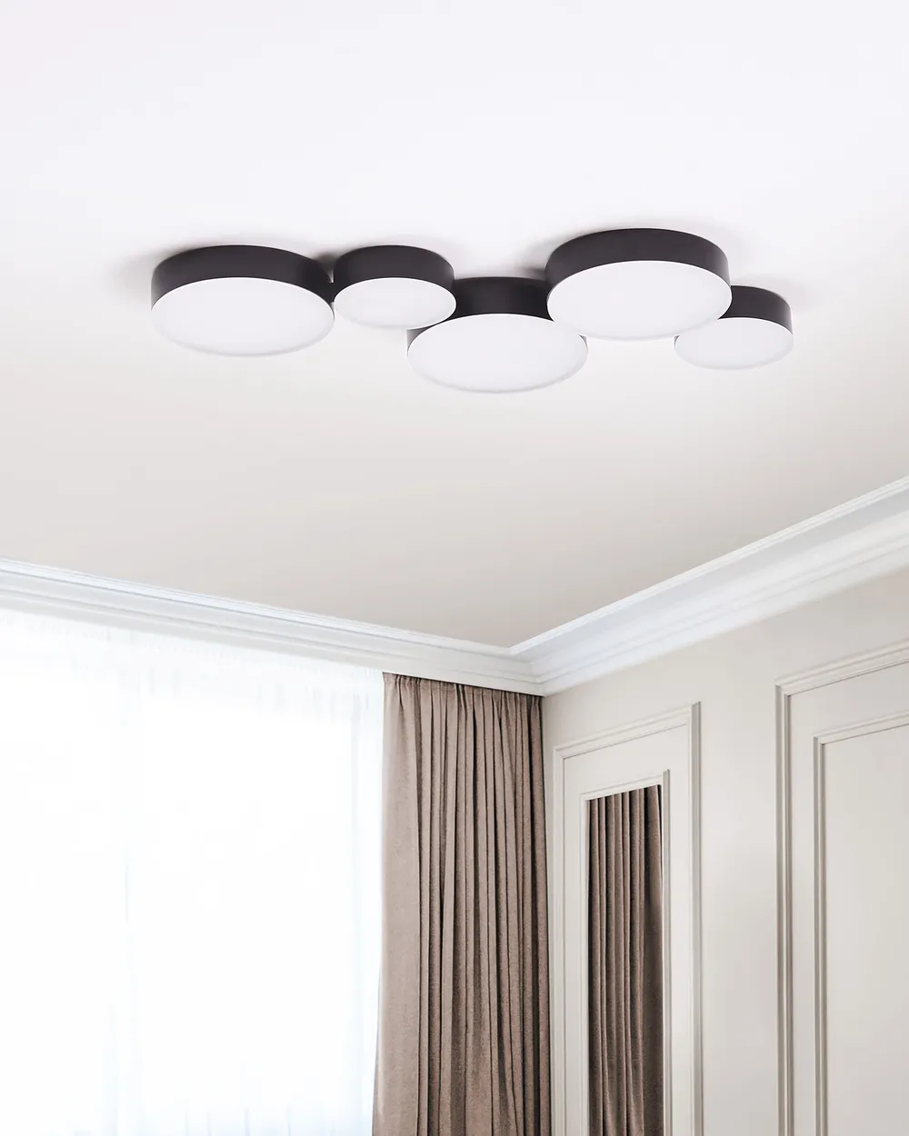 LED Ceiling Lamp LUGA Metal Black_847453