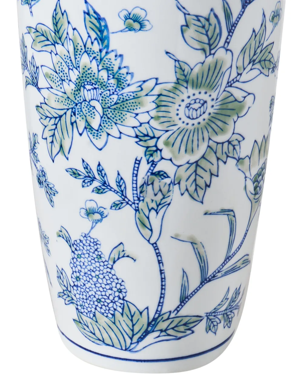 Flower Vase GUADIX 35 cm Porcelain White/ Blue_1052774
