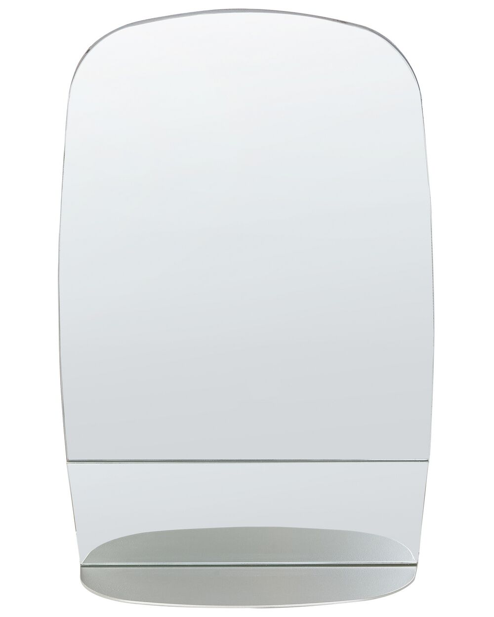 Wall Mirror with Shelf BRANNAY 40 cm 60 cm Silver