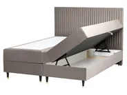 Kontinentalsäng med förvaring DAME Sammet Taupe 160 x 200 cm_1004851