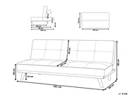 Sofa Bed 3 Seater FROYA Fabric Dark Grey_722487