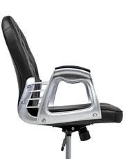 Desk Chair PRINCESS Faux Leather Black_739386