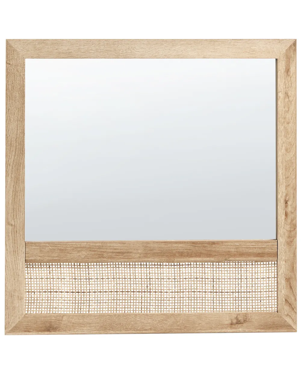 Wall Mirror ROSELL 60 cm 60 cm Light Brown
