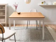 Jatkettava ruokapöytä HOUSTON Vaaleanruskea/valkoinen 120/150 cm 90 cm Mänty_1070978