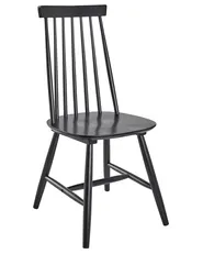 Set of 2 Dining Chairs BURBANK Wood Black_796769