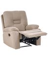 Recliner Chair BERGEN Fabric Taupe