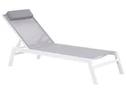 Sun Lounger CATANIA Reclining Metal Grey_741367