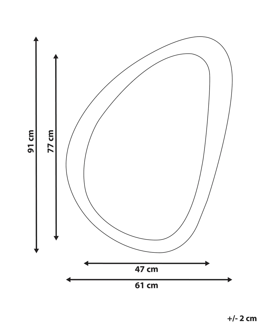 Väggspegel VENAS 61 cm 91 cm Sammet Senapsgul_891968
