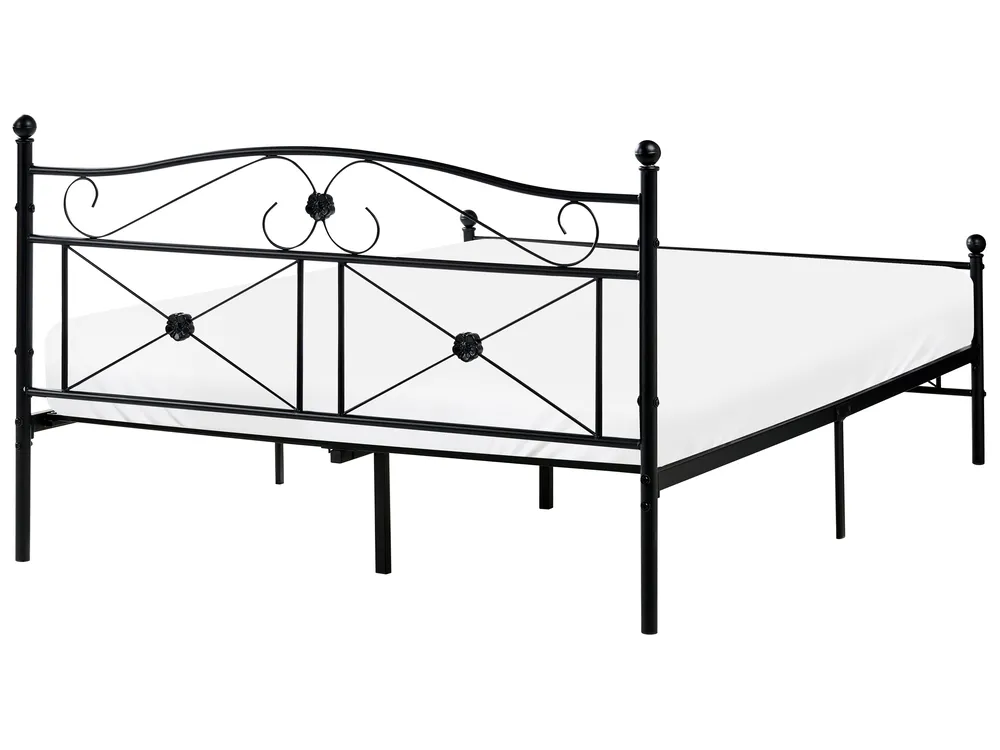 Sänky Metalli RODEZ 140 x 200 cm Musta_765911