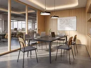 Conference Table TOLENTINO 90 cm 180 cm Grey Marble_1087772