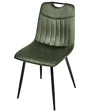 Set med 4 matstolar ARGYLE Sammet Mörkgrön_1174275