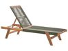 Sun Lounger PROSSEDI Reclining Acacia Wood Green