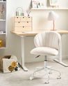Desk Chair CHEERFUL Velvet Off-White