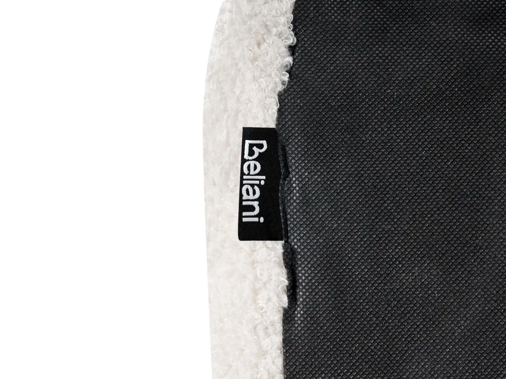 Säng med lamellram Bouclé LUNAN 120 x 200 cm Off-White_1025662