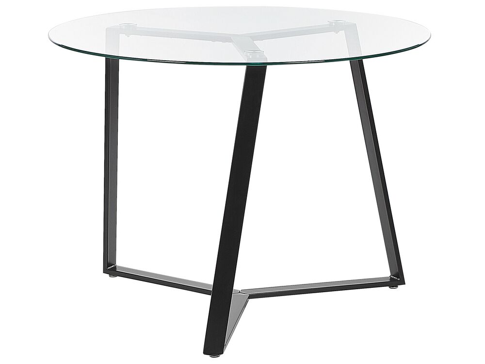 Spisebord KEBRI Svart 100 cm 100 cm Herdet glass