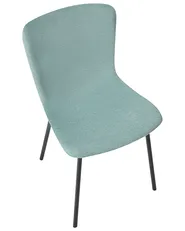 Set of 4 Dining Chairs CALDWELL Fabric Mint Green_1020816