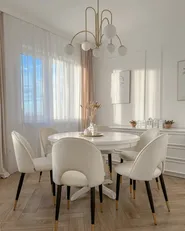 Set of 2 Dining Chairs MAGALIA Velvet Light Beige_900326