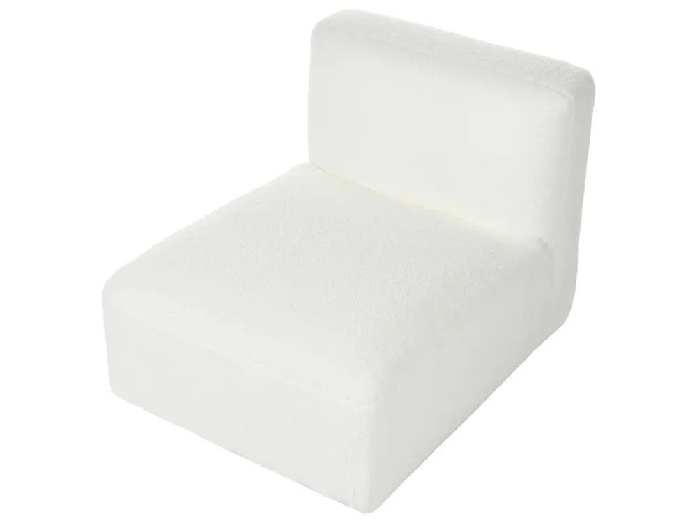 Modular Corner Sofa 3 Seater HEDE Boucle White Right Hand_1091897