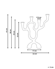 Ljusstake FAMOES 41 cm Metall Silver_968304