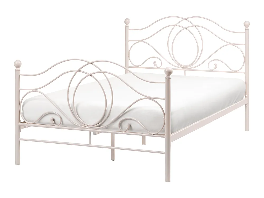 Sänky Metalli LYRA 120 x 200 cm Vaaleanbeige