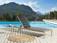 Sun Lounger NARDO Reclining Metal Black/ Silver_862924
