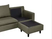 Corner Sofa 3 Seater ELVENES Velvet Dark Green Left Hand_966793