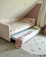 Kids Rug WAHAR Beige ø 140 cm Cotton_946457