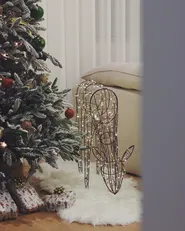 Snöklädd konstgjord julgran BASSIE 210 cm Vit_842724