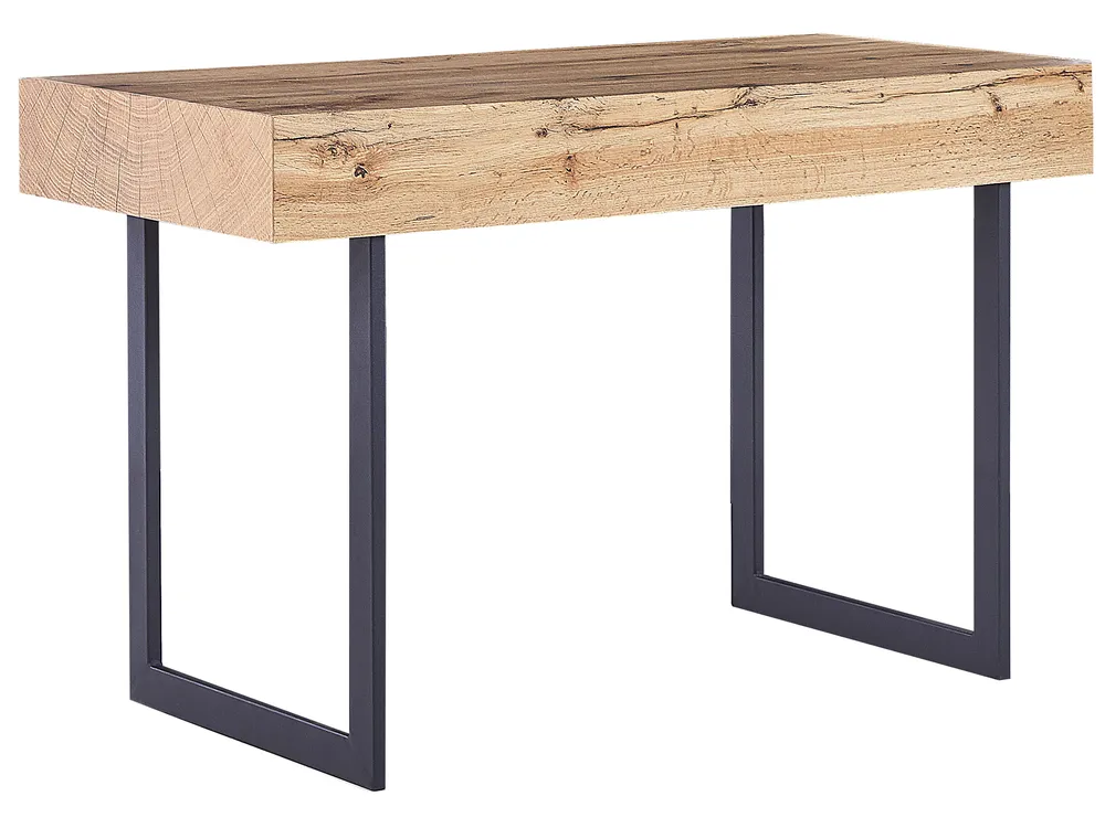 Työpöytä VIDA 120 cm 55 cm säilytystila Vaaleanruskea_824548