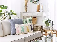 Set med 2 prydnadskuddar CLUSIA 30 x 50 cm Beige_1180052