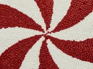 Set med 2 prydnadskuddar SWIRL CANDY Bouclé 40 x 40 cm Röd_947106