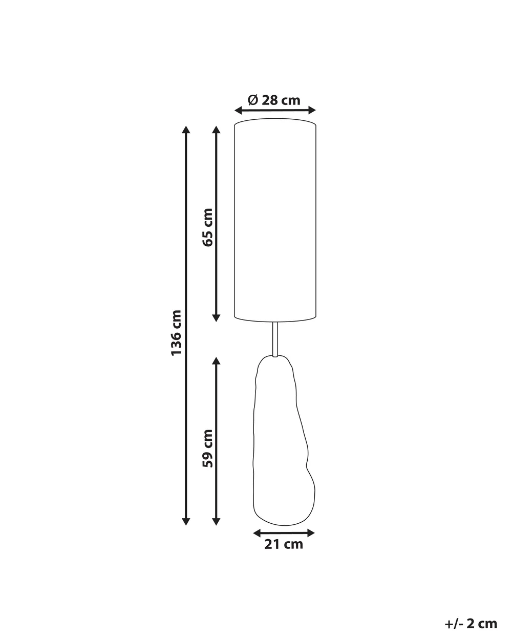Golvlampa SELB Keramik Svart_996920