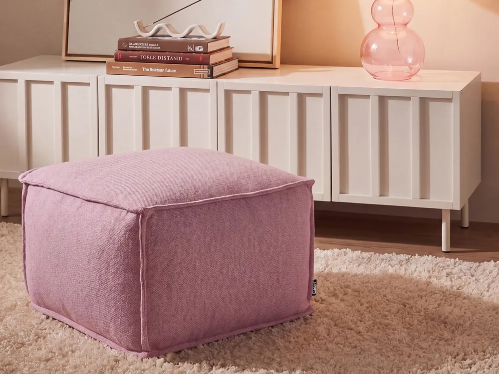 Pouffe SHERALI Cotton Pink