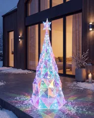 Utomhusdekoration LED ICELAND 120 cm Julgran Flerfärgad_1136261