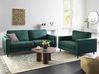 Living Room Set 4 Seater SAVALEN Velvet Dark Green