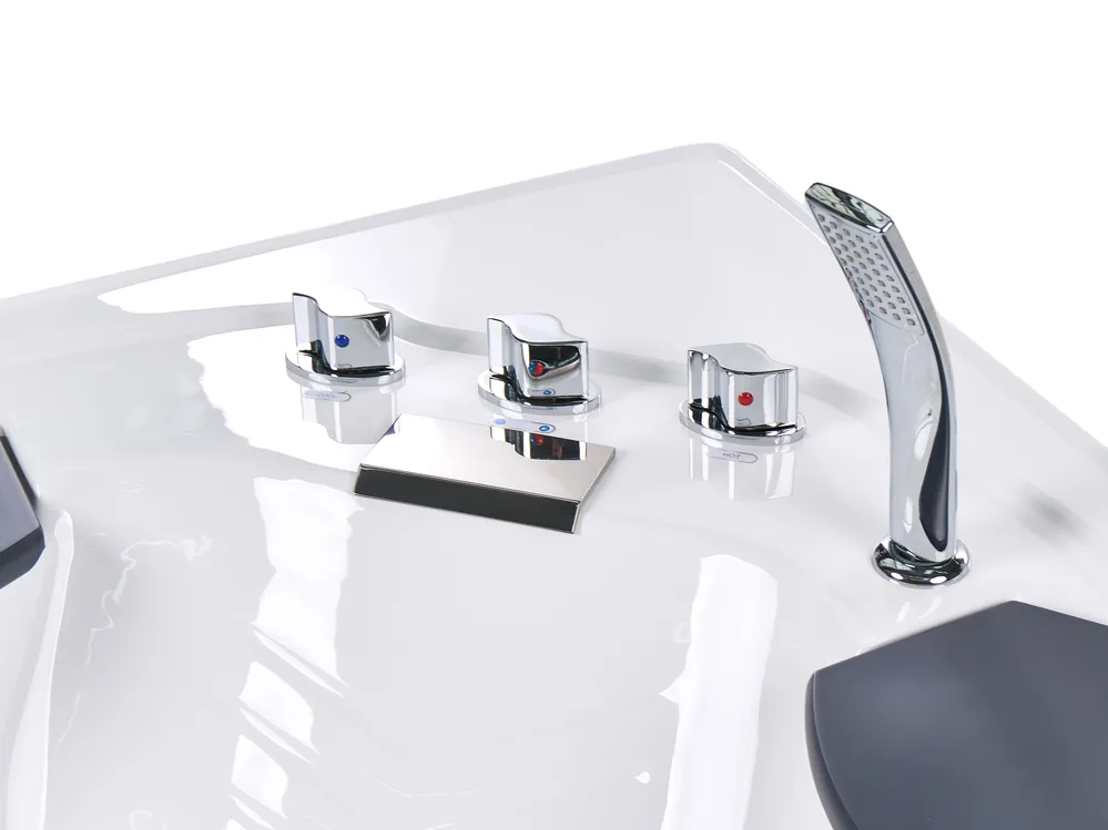 Corner Hot Tub with LED CUYABENO 2110 x 1500 mm White_1033727