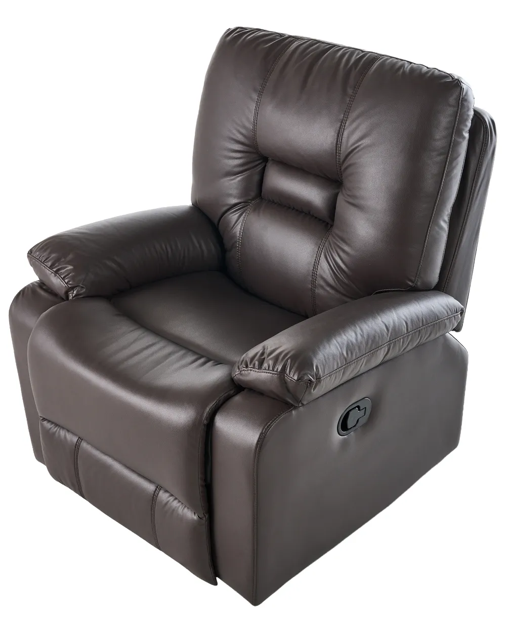 Recliner Chair BERGEN with Footrest Faux Leather Brown_681460