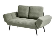 Sofa Bed 2 Seater BREKKE Boucle Green_1068011