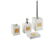 Set med badrumstillbehör i 4 delar KOUROU Keramik Beige_823315