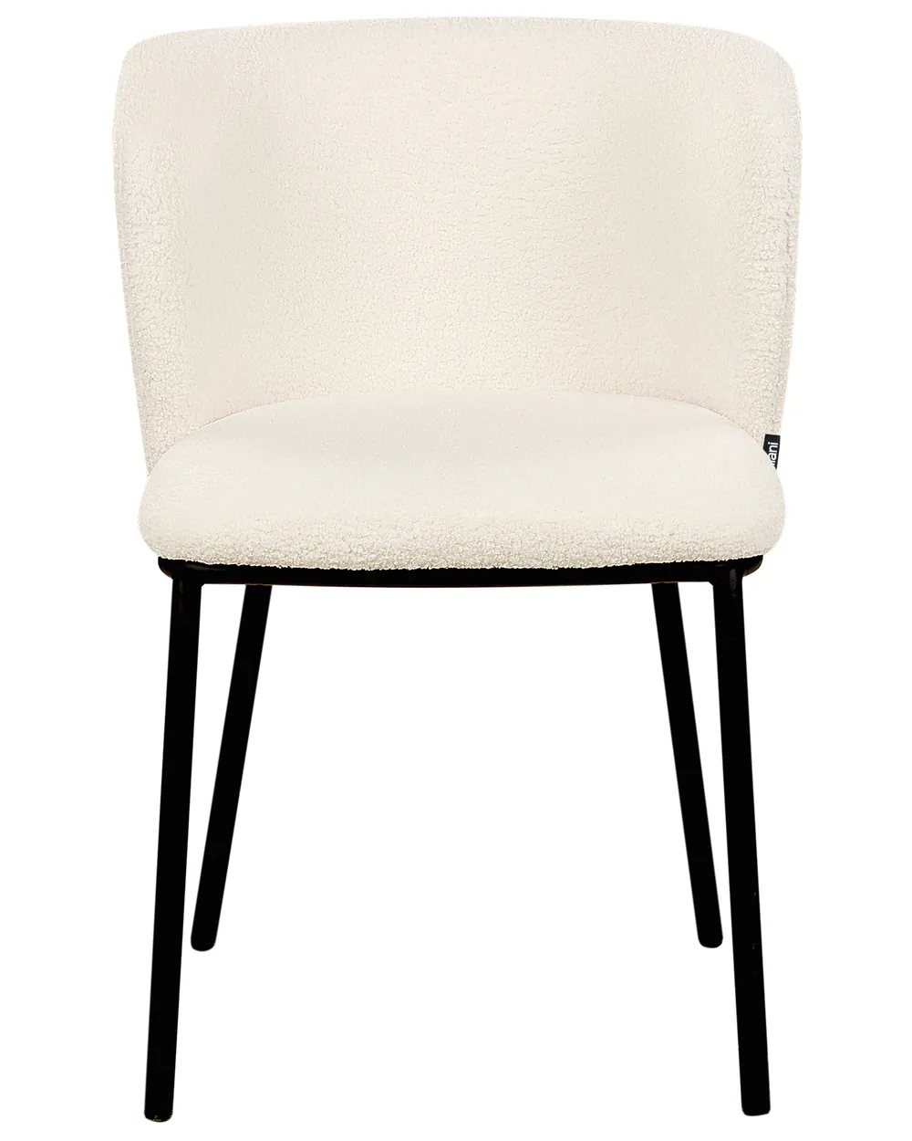 Set of 2 Dining Chairs MINA Boucle Off-White_884684