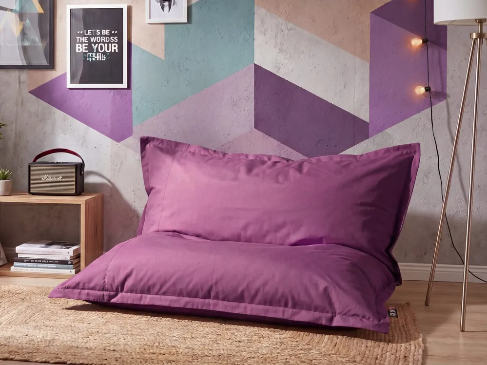 Bean Bag 300 L FUZZY 140 cm 180 cm Purple